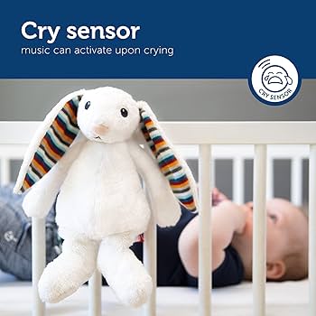 zazu bibi the bunny plush toy with sound machine and cry sensor