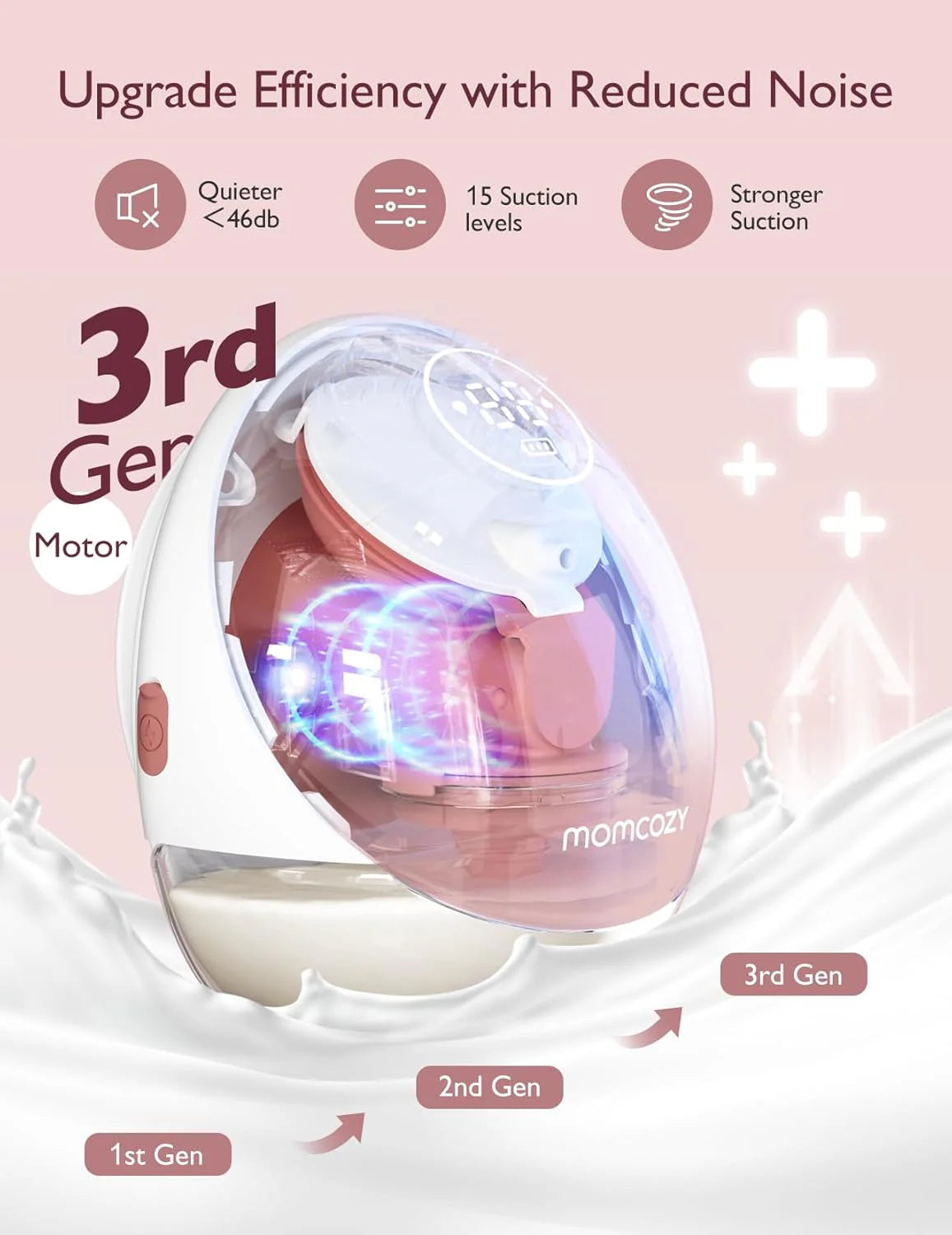 momcozy m9-red single mobile flow breast pump