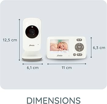 Alecto Baby Monitor with 2.4” Screen, Night Vision & VOX Mode