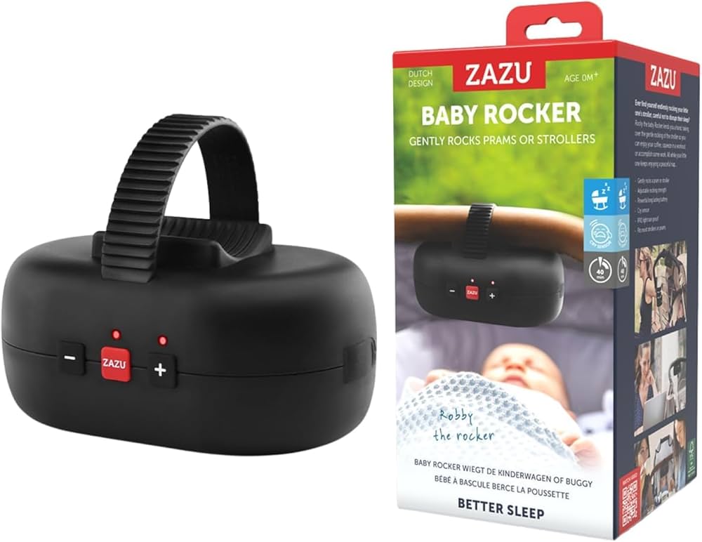 zazu robby automatic stroller rocker with cry sensor rechargeable