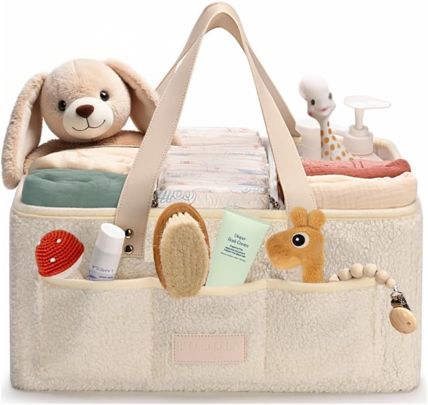 little baby diaper caddy basket - teddy