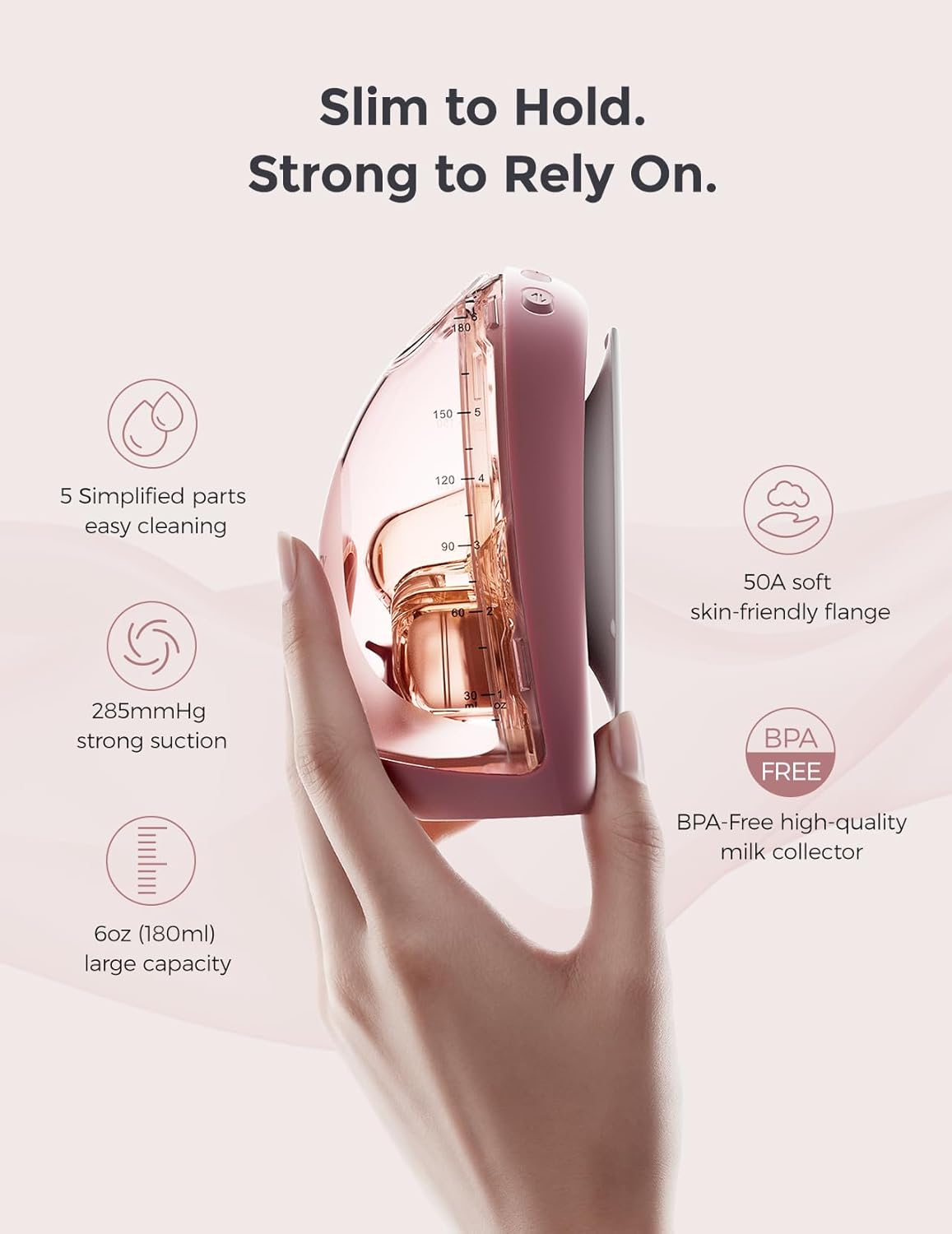 Momcozy Air 1 Wearable Breast Pump - Ultra-Slim Smart Hands-Free Pump with Wireless Charging Case