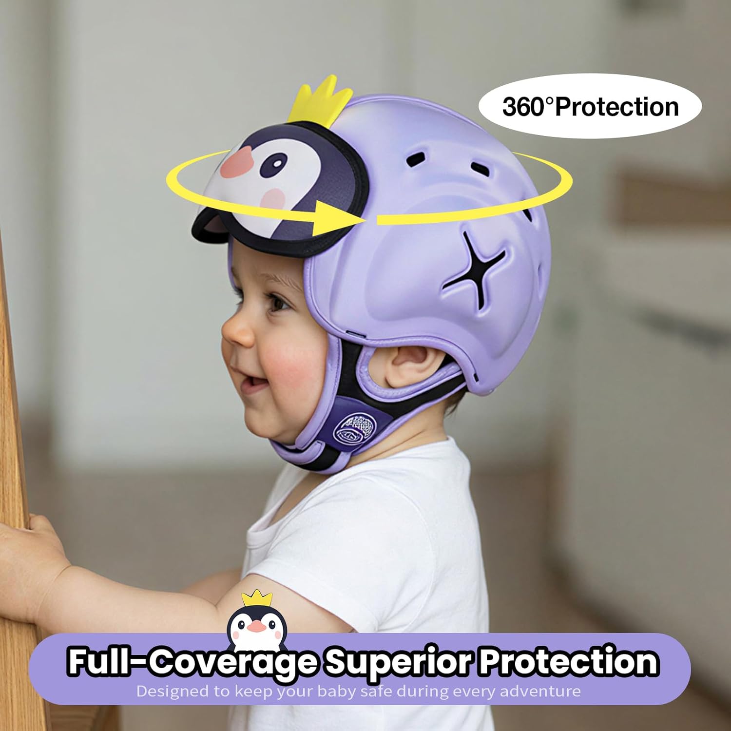 Mambobaby Baby Safety Helmet for Crawling & Walking - Penguin