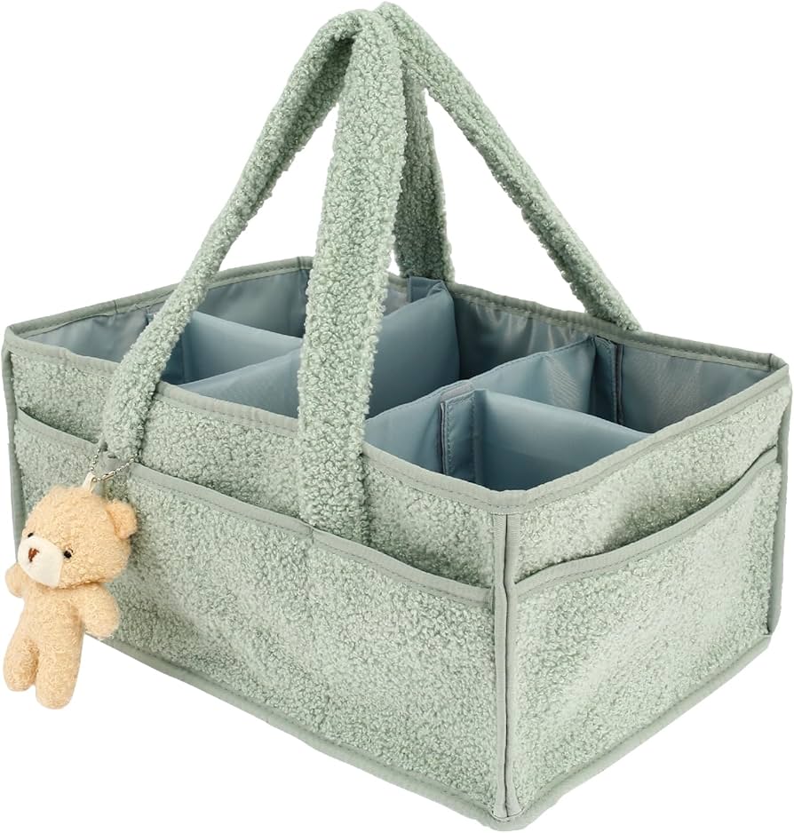 little baby diaper caddy basket - teddy