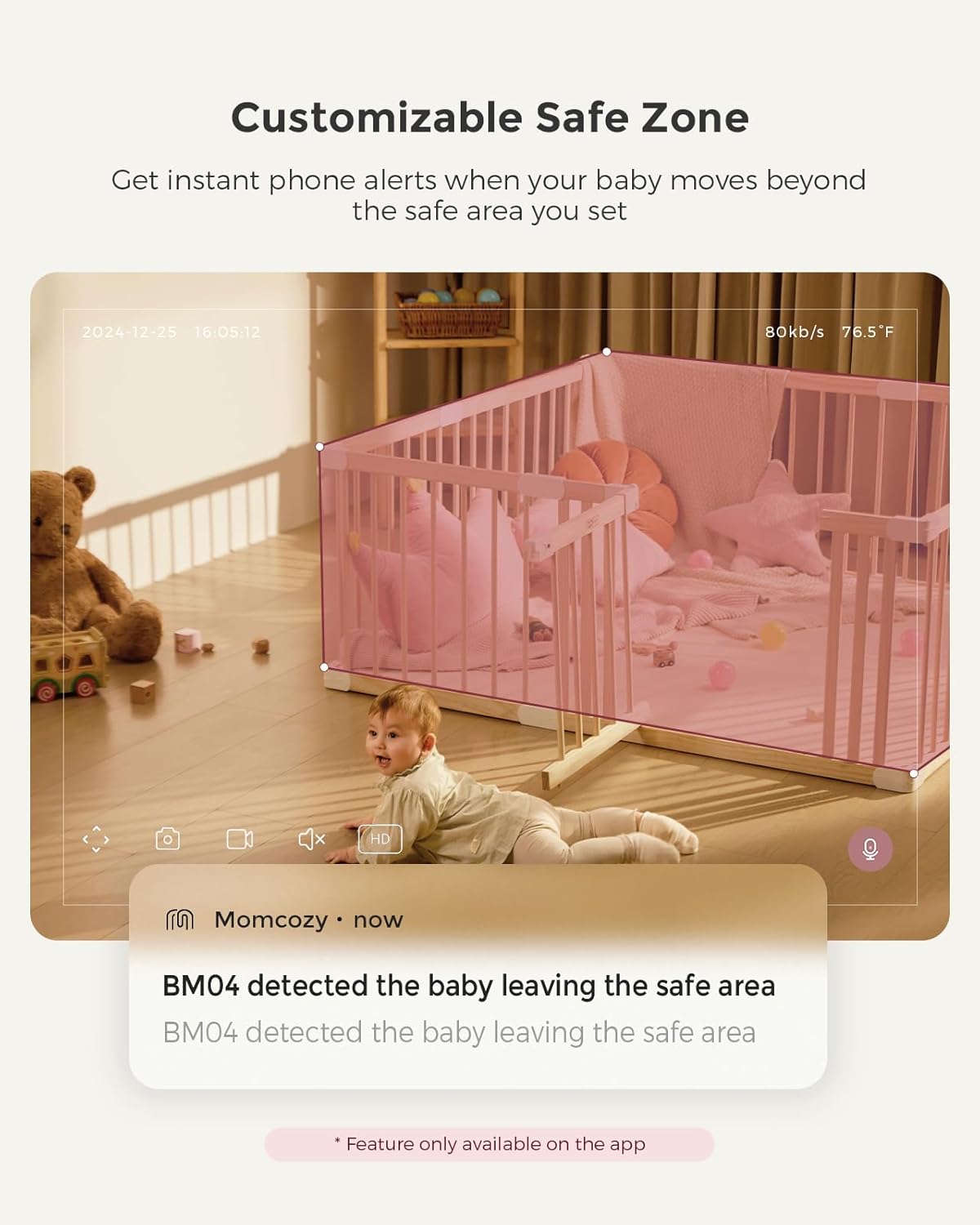 Momcozy Smart 1080P Baby Monitor with WiFi & Handheld Parent Unit – Secure 2-Way Talk & Night Vision