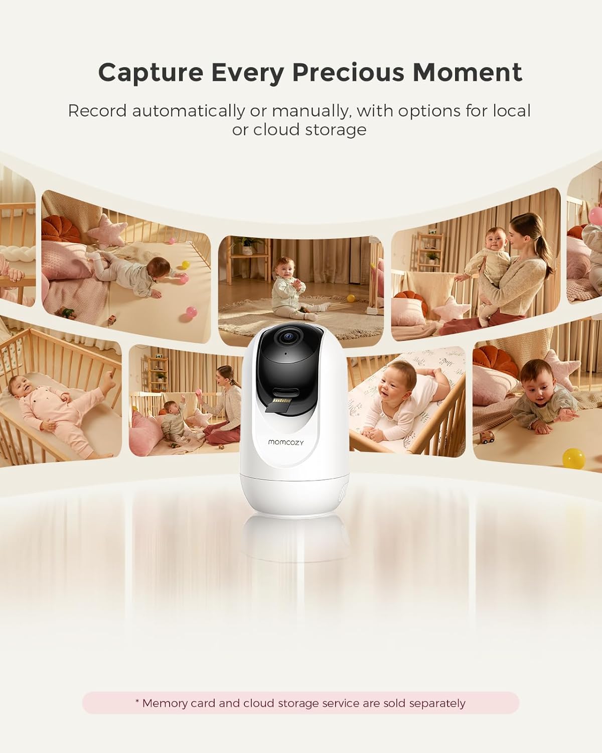 Momcozy Smart 1080P Baby Monitor with WiFi & Handheld Parent Unit – Secure 2-Way Talk & Night Vision