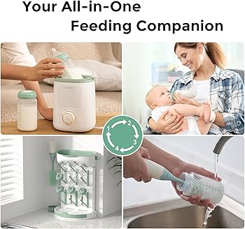 momcozy natural baby bottle 11oz wide-neck breast milk container*4