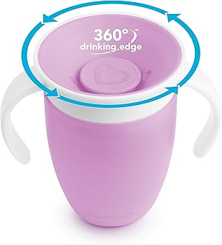 munchkin miracle trainer cup 7oz purple toddler training cup