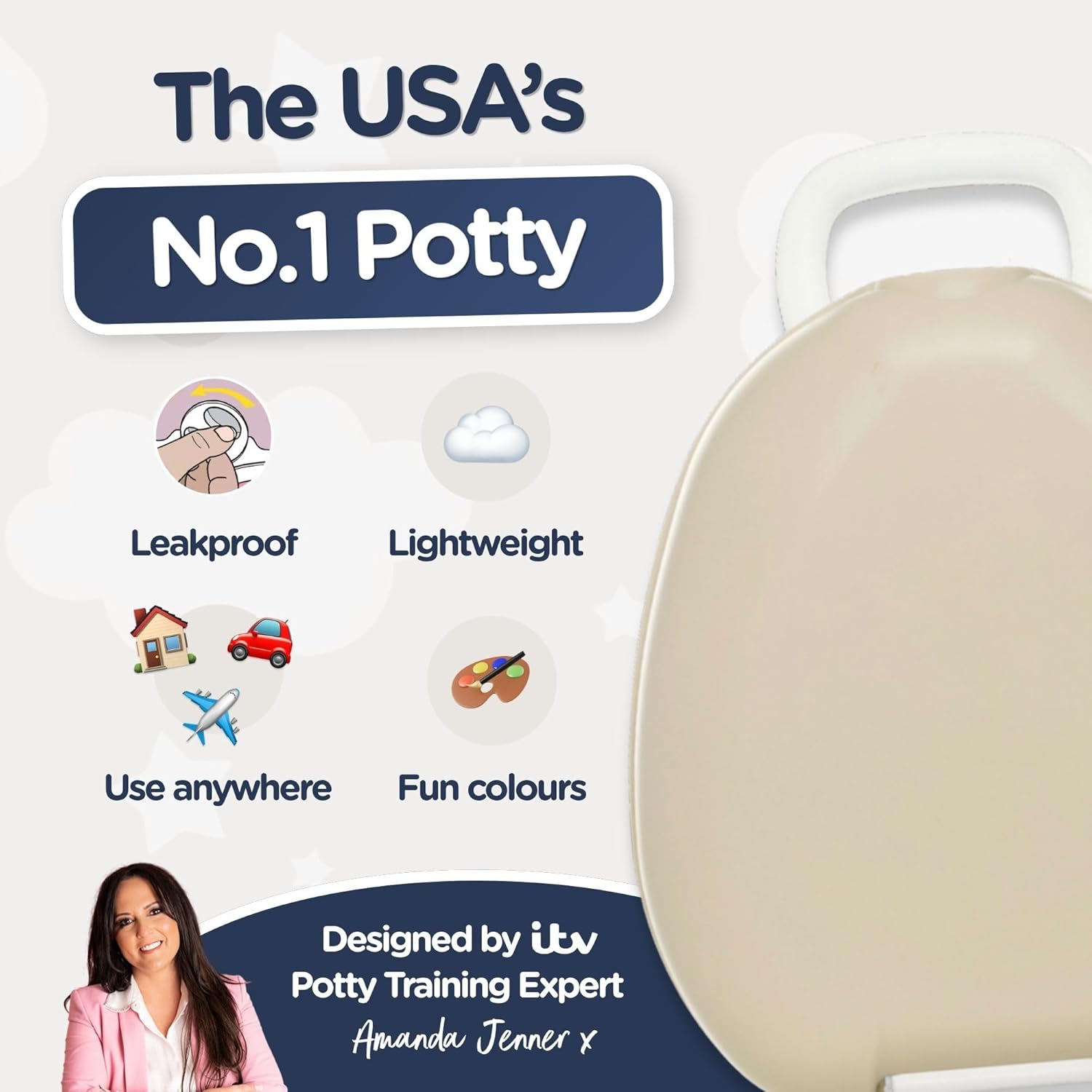 My Carry Potty Travel Potty Natural Beige