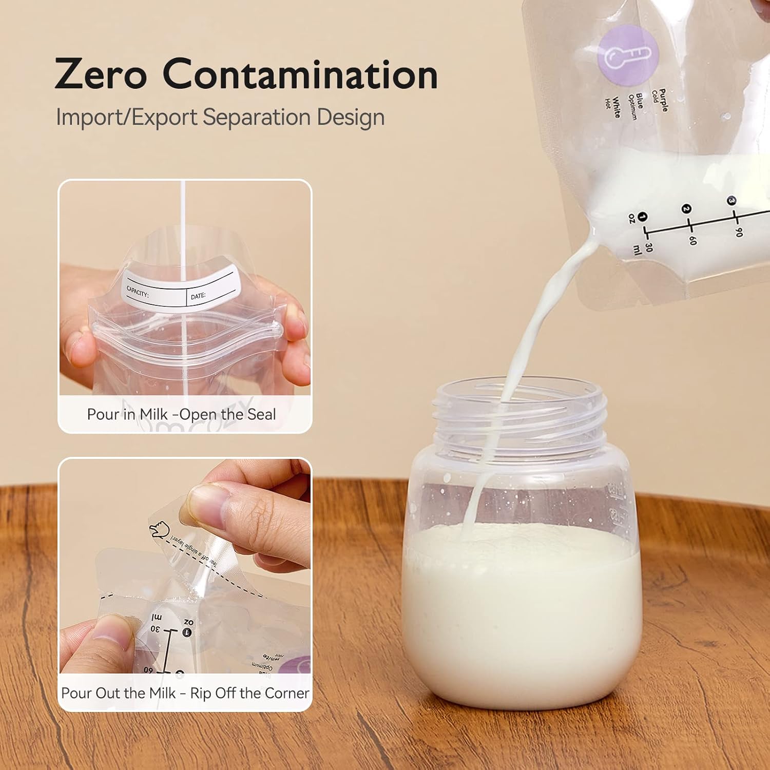 Momcozy Breastmilk Bag 120Pcs