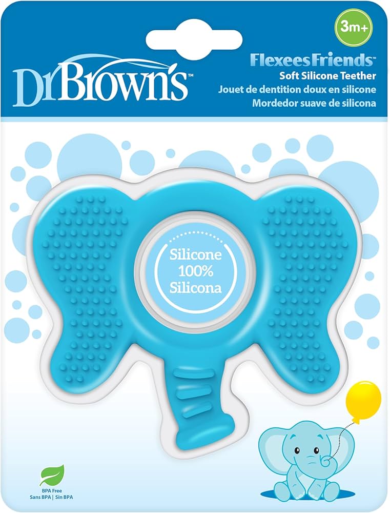 dr browns flexees elephant baby teether