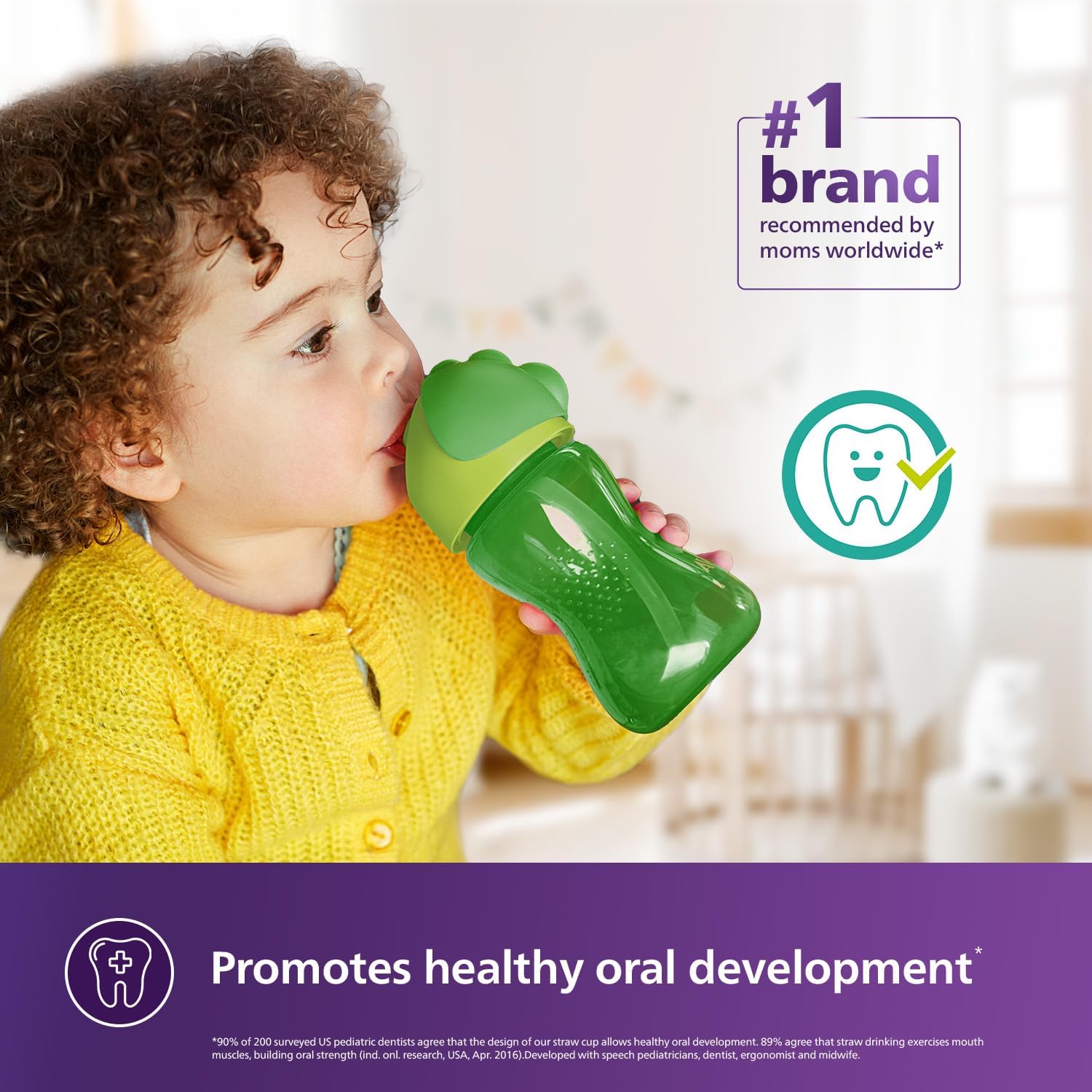philips avent bendy straw cup 300ml 12m+ toddler training cup