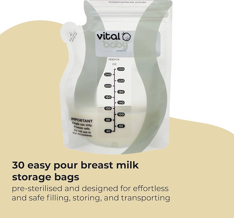 vital baby  breast milk storage bags 30pk