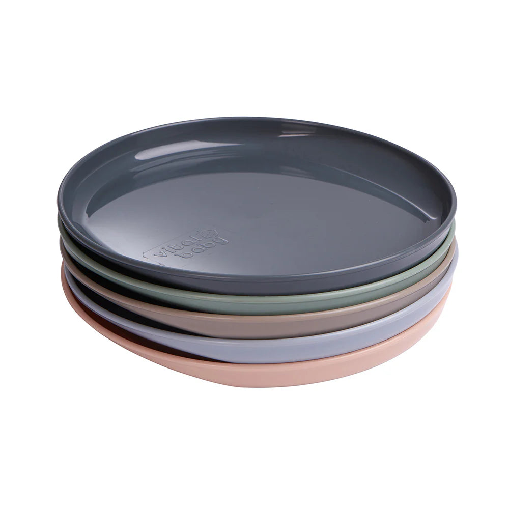 vital baby nourish simple baby plates 5 pack for weaning – natural