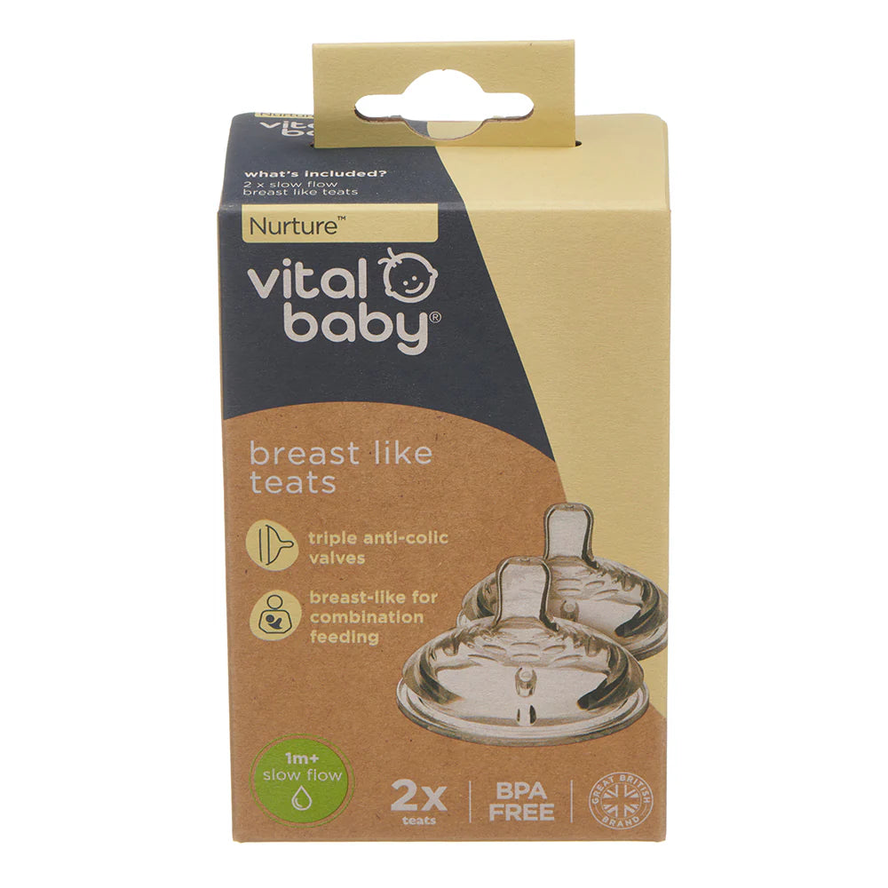 vital baby  teats slow flow 2pk