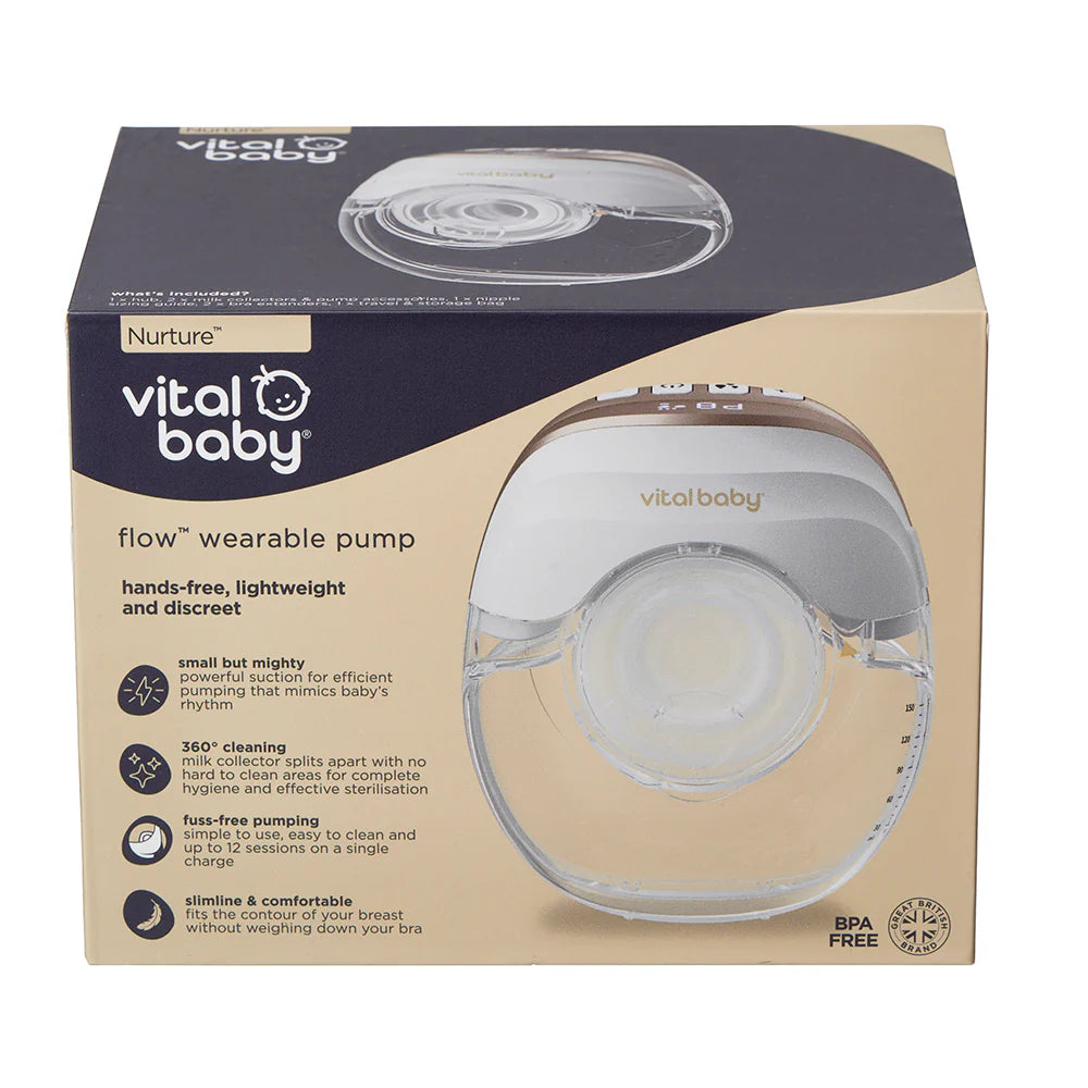 vital baby nurture flow wearable electric breast pump hands free