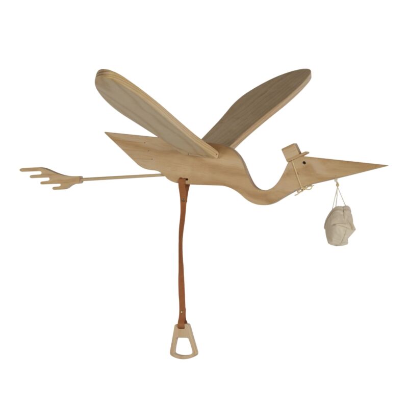 quax baby mobile birds seagull natural nursery mobile