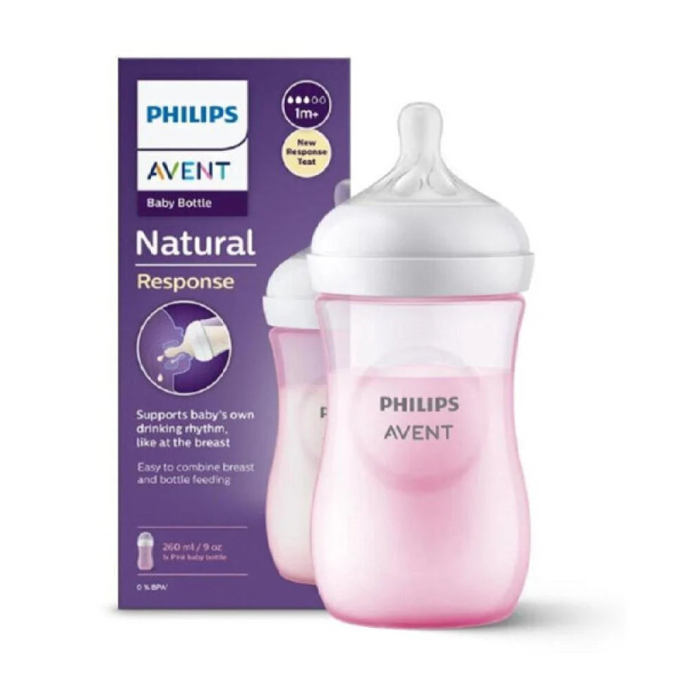 philips avent natural baby bottle 260ml pink anti colic feeding bottle