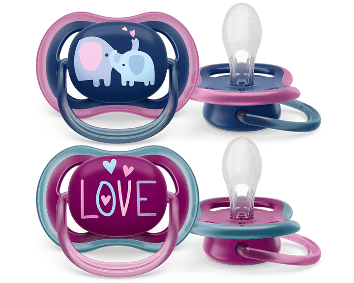philips avent ultra soft soothers 18m+ 2 pack orthodontic pacifier girl