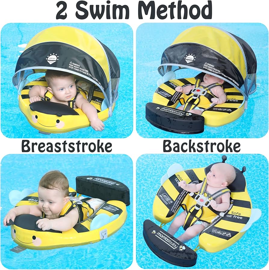 Mambobaby Waist Baby Float W/ Canopy -  Bee