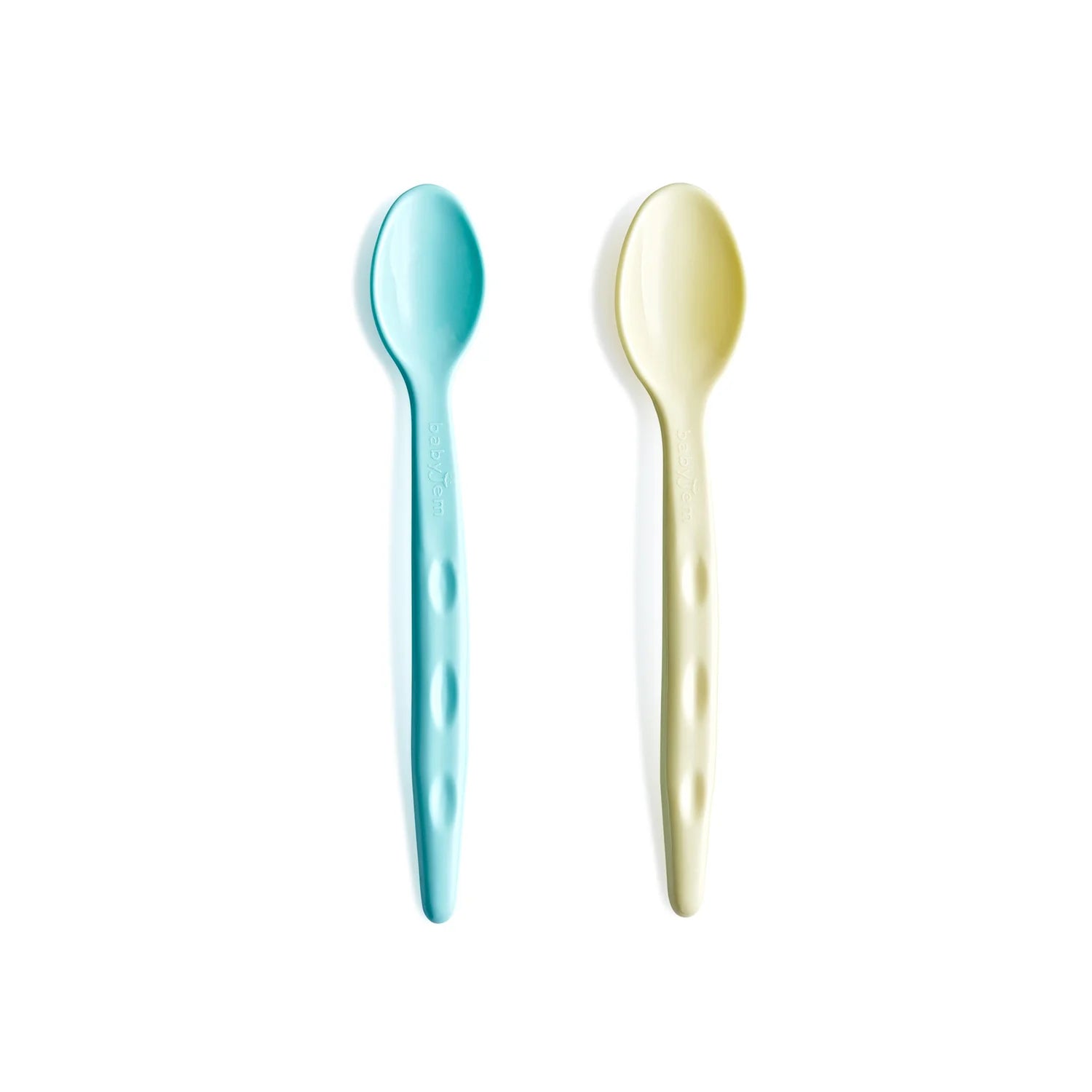 babyjem food spoon 2pcs*blue-yellow
