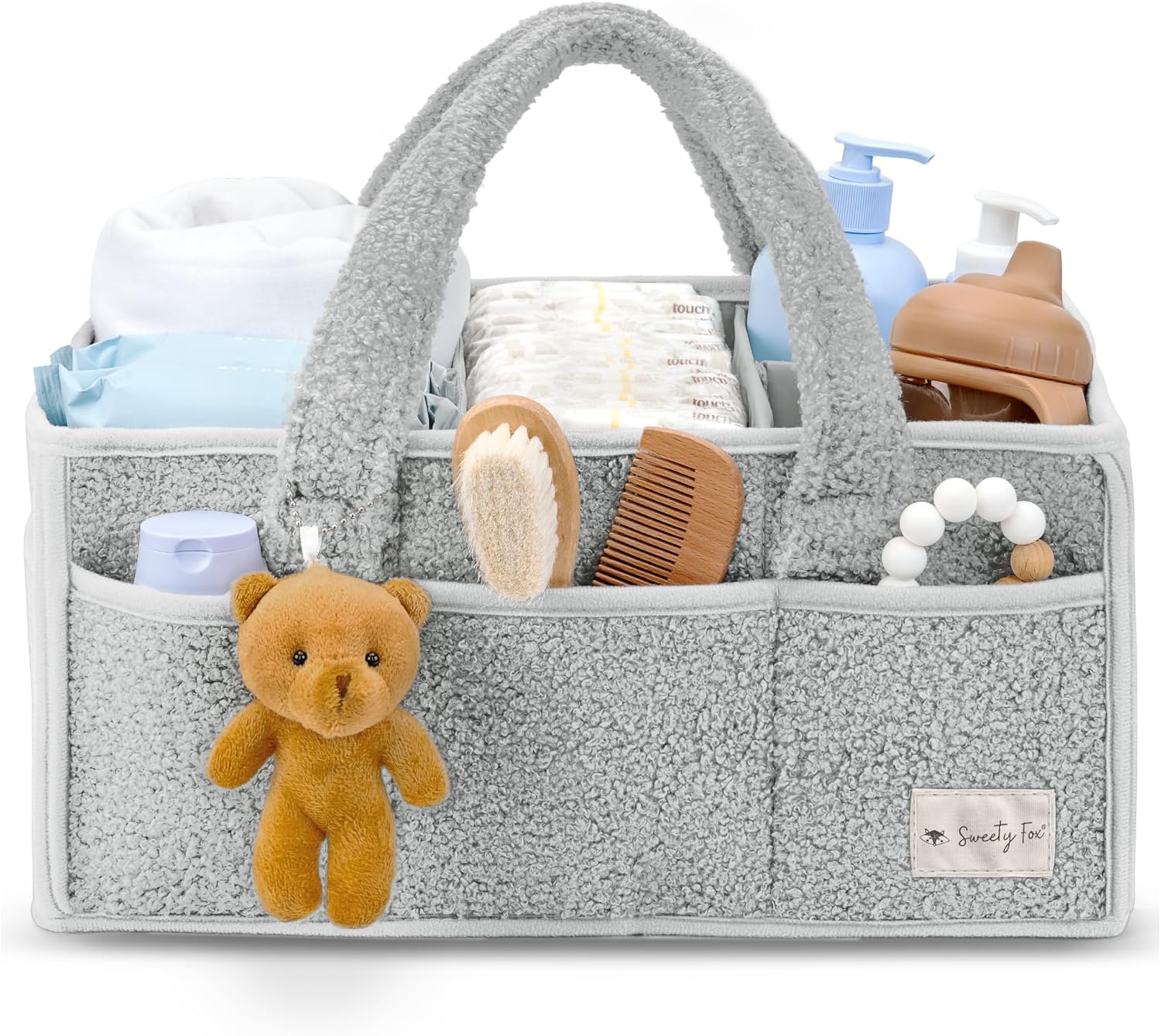 little baby diaper caddy basket - teddy