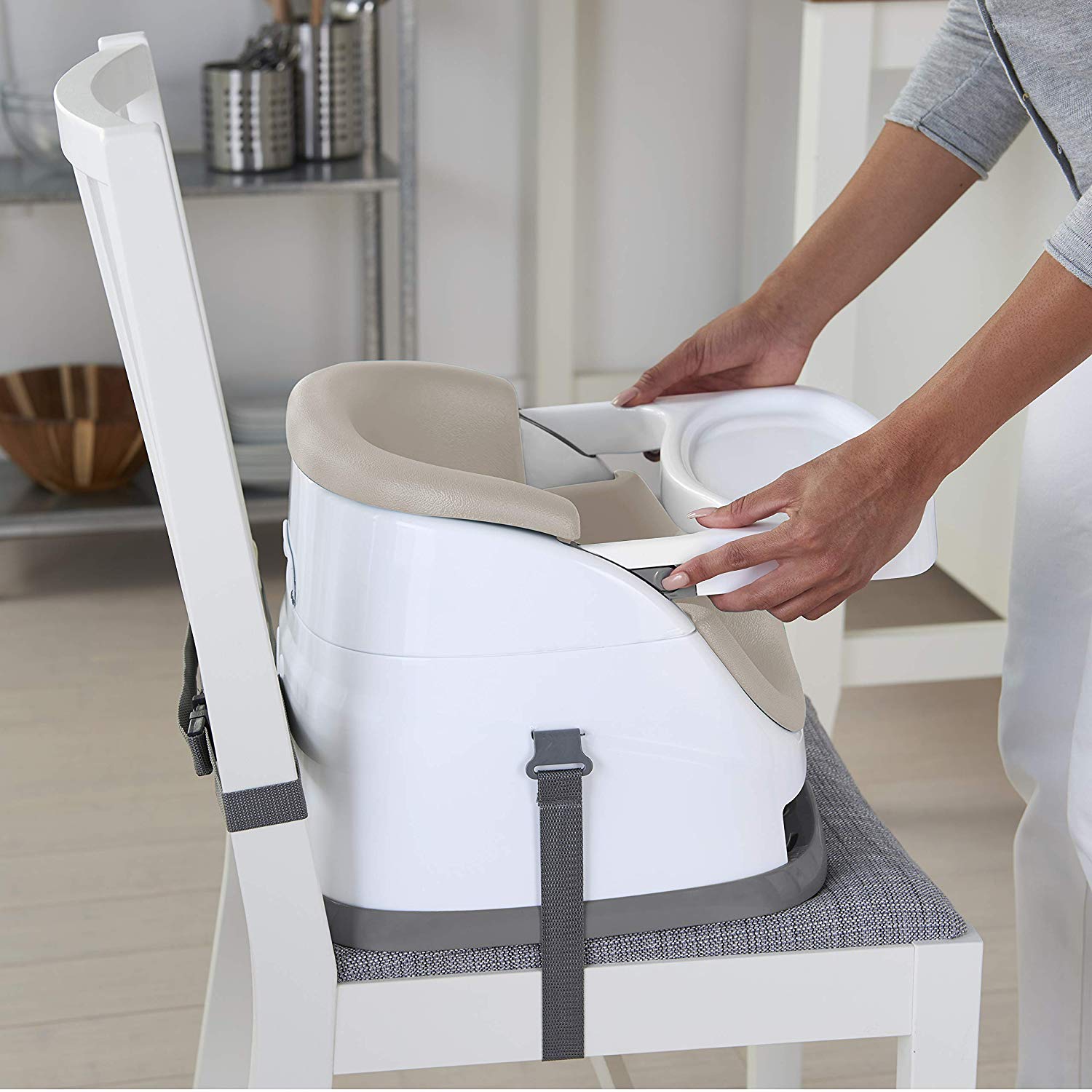 ingenuity booster and feeding seat cashmere