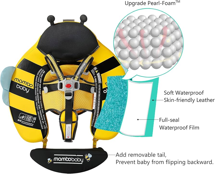 Mambobaby Waist Baby Float W/ Canopy -  Bee