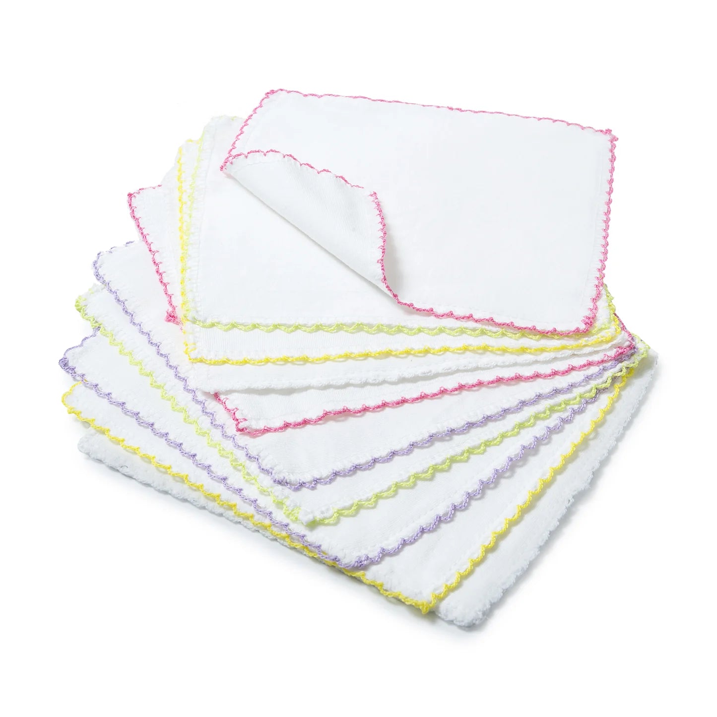 Babyjem Baby Cotton Hanky Set – 10 Pieces 20x20 cm White