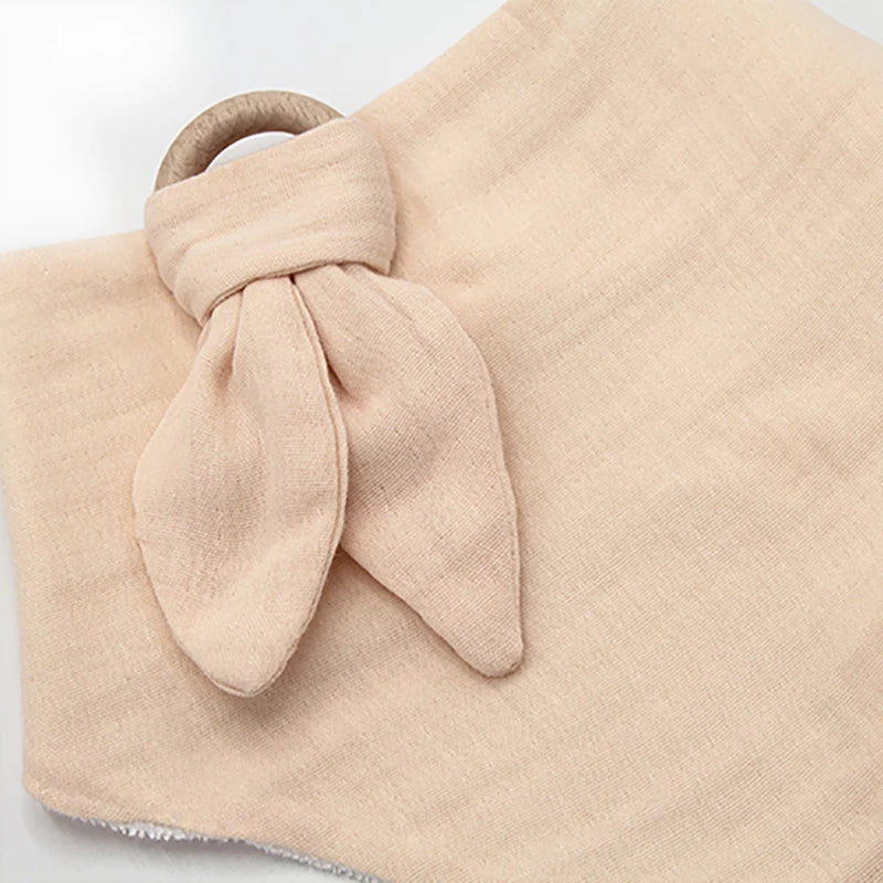 babyjem muslin bib with teether