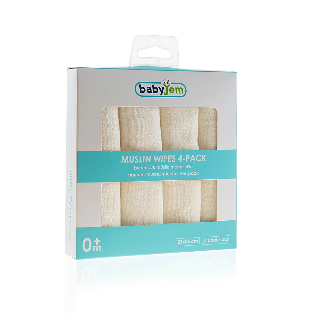 babyjem ecru muslin mouth tissue 4 pcs
