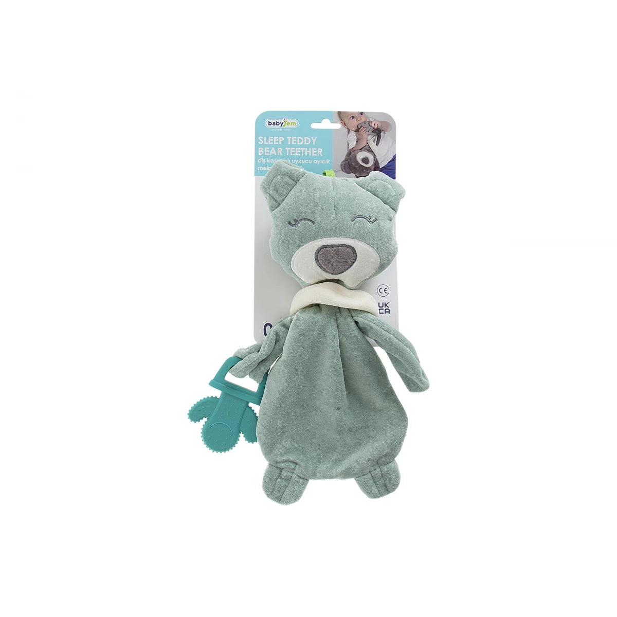 babyjem sweet bear with teether green