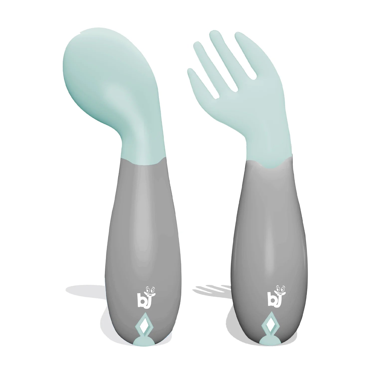 Babyjem Baby Fork & Spoon Set | Angled Training Utensils