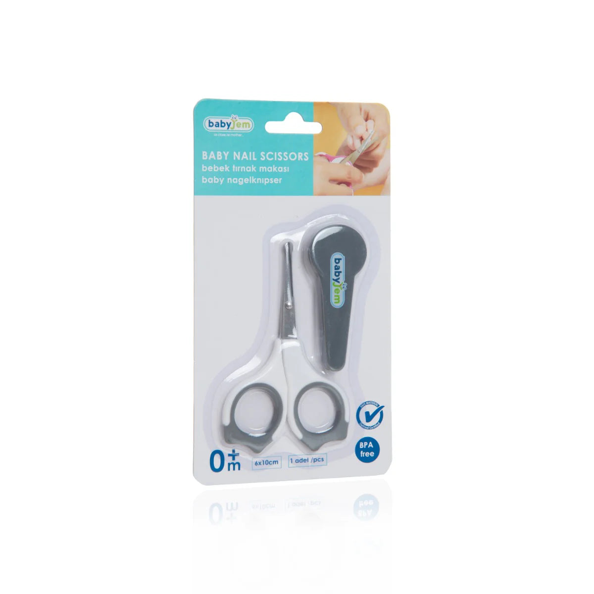 babyjem baby nail scissors grey safe newborn nail cutter