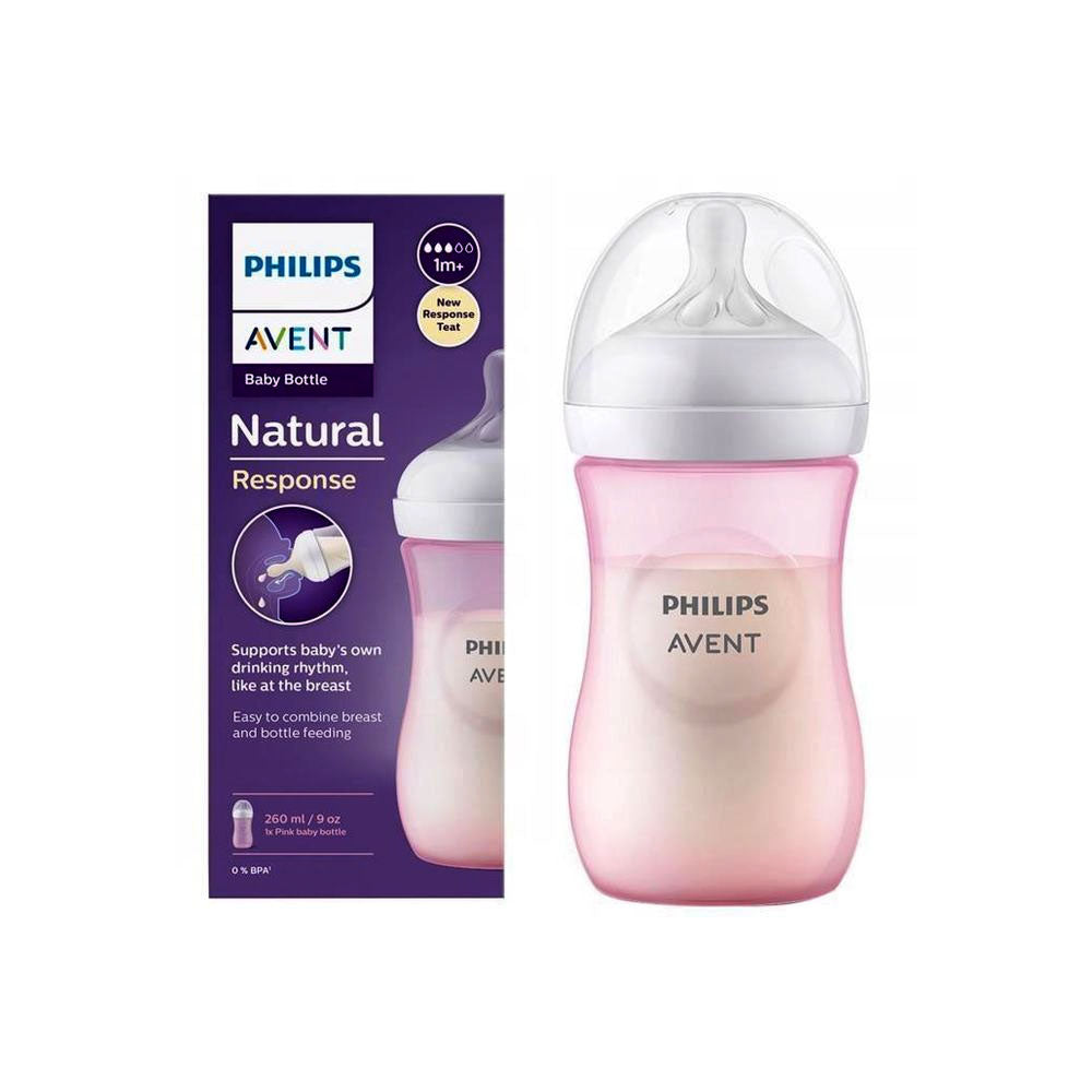 philips avent natural baby bottle 260ml pink anti colic feeding bottle