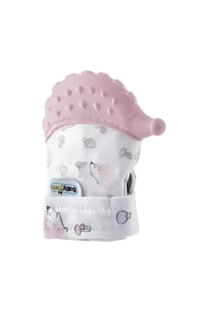 babyjem teethering gloves*hedgehog pink