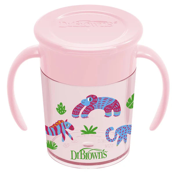 dr browns cheers 360 cup 200ml pink toddler training cup
