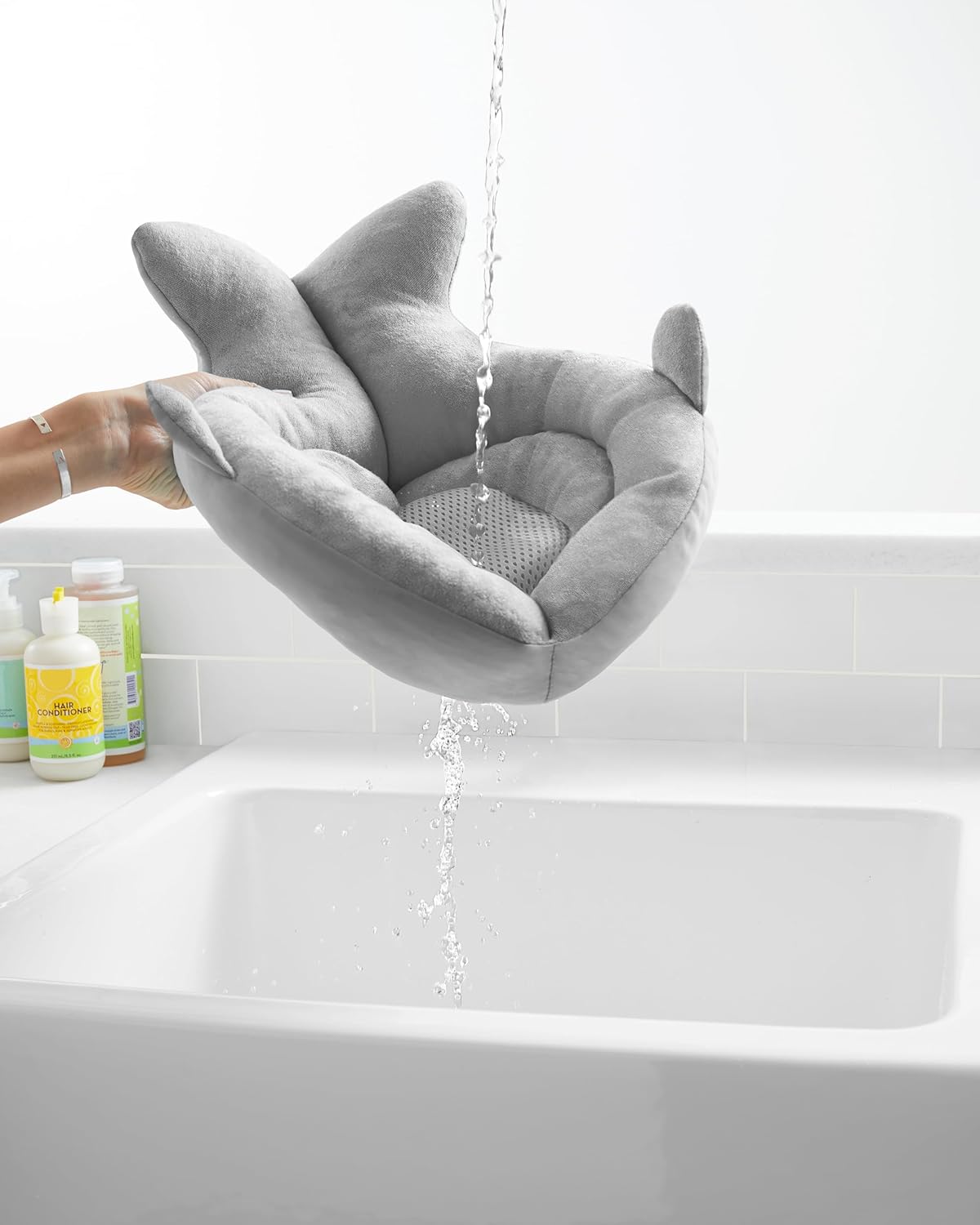 Miila Baby Bath Support Grey Soft Sink Bather