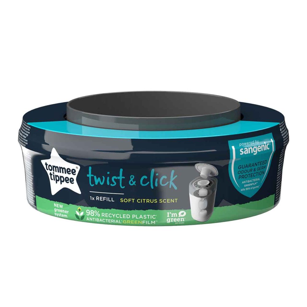 tommee tippee twist and click nappy disposal refill cassette 1 pack