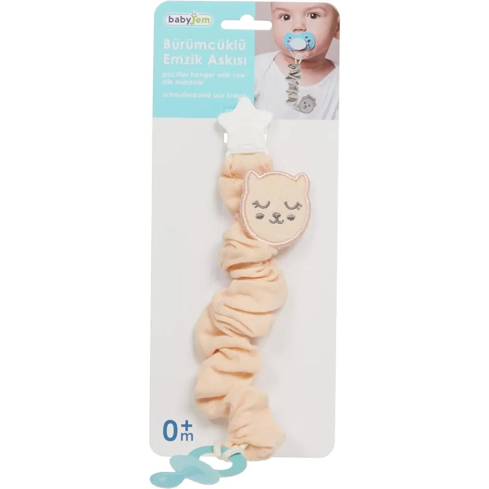 babyjem pacifier hangerwith silk material(747)somon