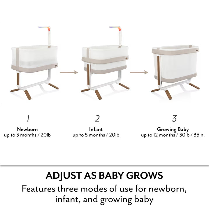Evenflo Cora Adjustable Baby Bassinet with SensorySoothe Technology