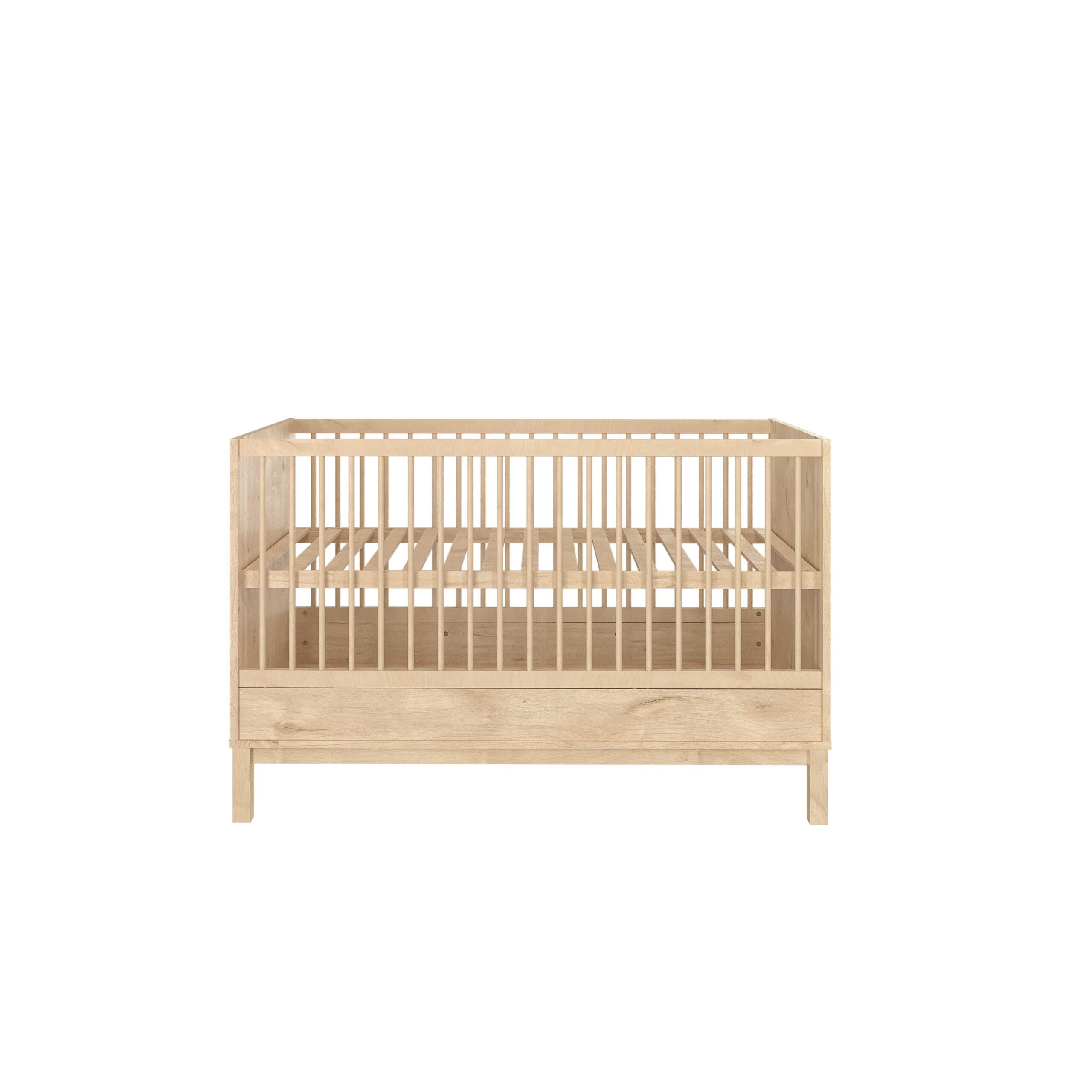 faktum astrid wave oak baby bed 140x70cm cot bed