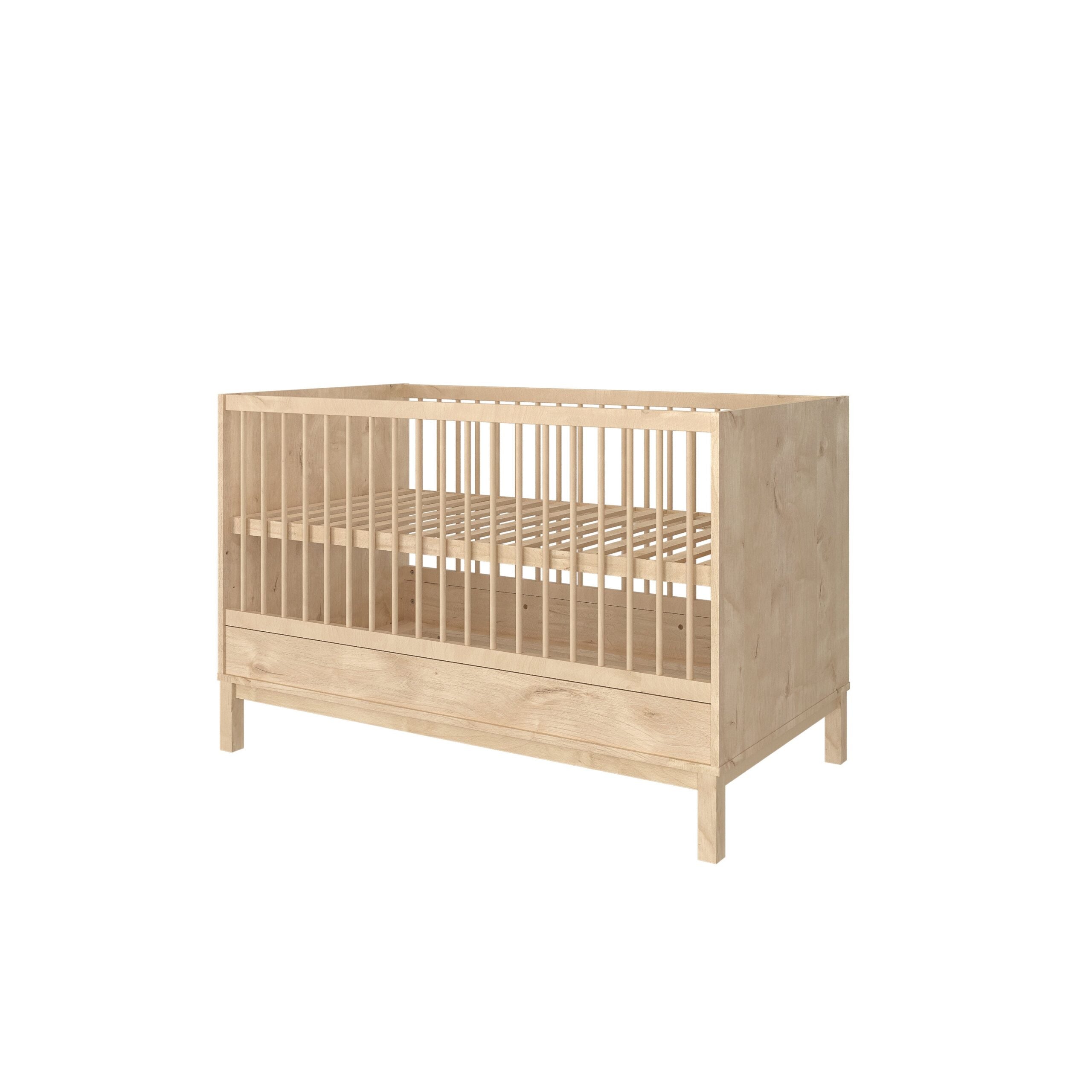 faktum astrid wave oak baby bed 140x70cm cot bed