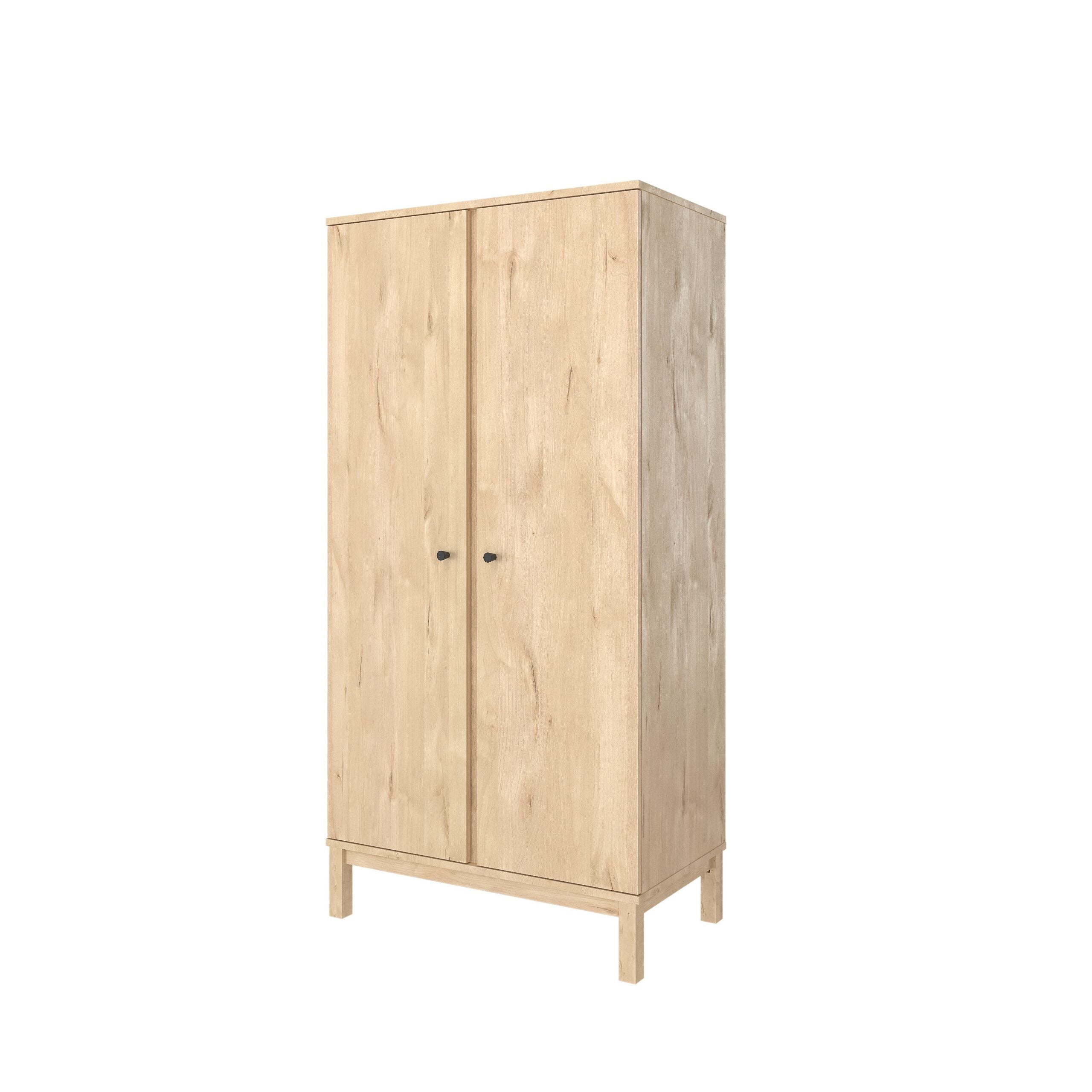 faktum astrid wave oak wardrobe nursery storage cabinet