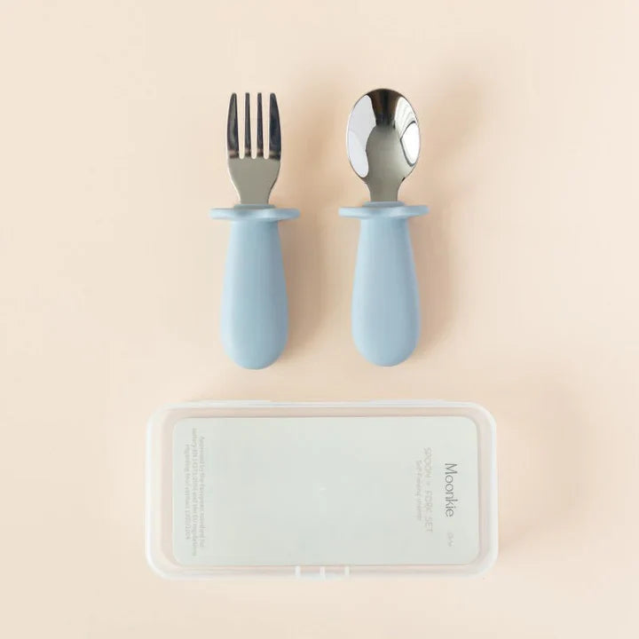Moonkie Baby Stainless Steel Spoon & Fork Set