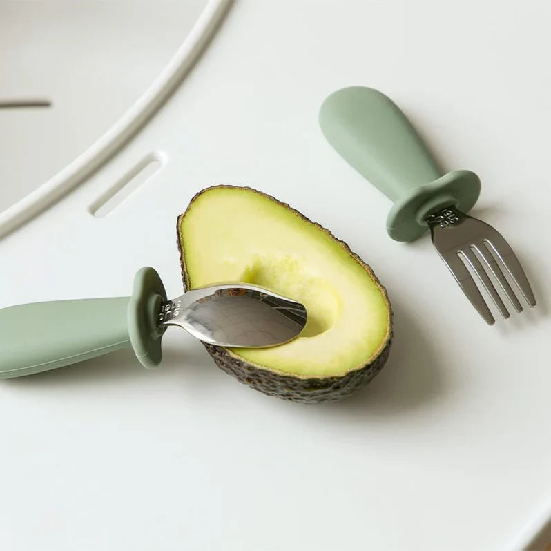 Moonkie Baby Stainless Steel Spoon & Fork Set