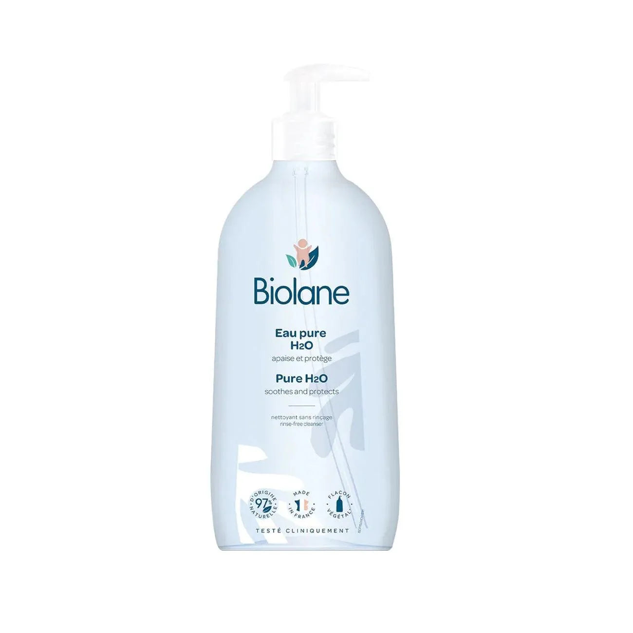 biolane cleansing water h2o 750ml no rinse baby cleanser