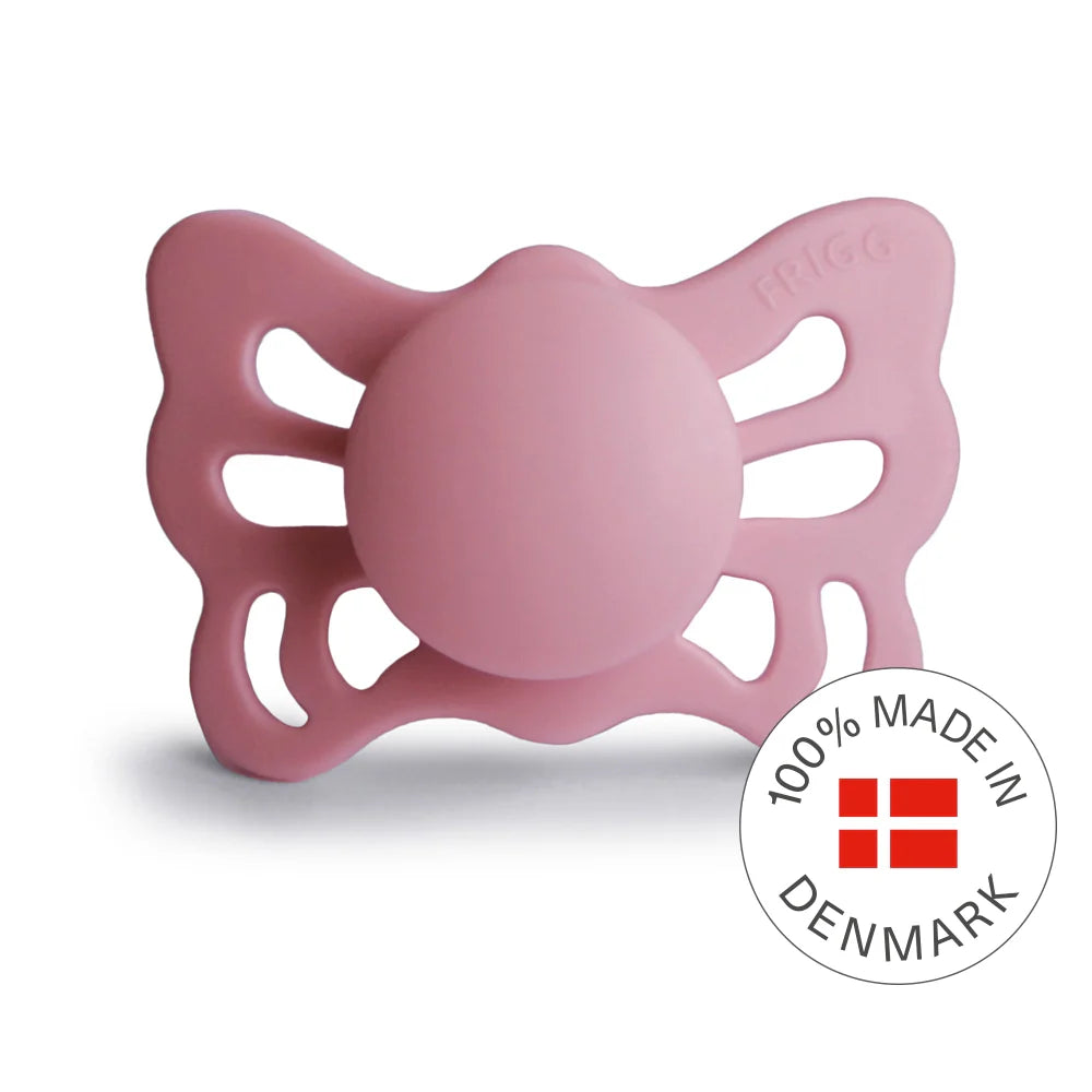 frigg butterfly silicone pacifier 6-18m 1-pack primrose