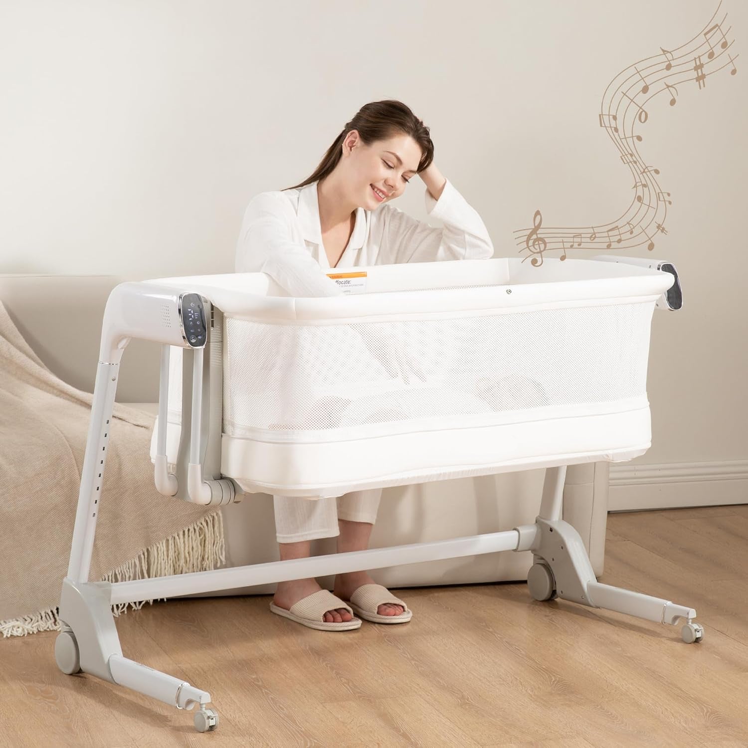 Miila Nova Smart Soothing Bassinet – 2-in-1 Baby Bassinet & Playpen