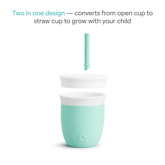 munchkin silicone training cup with straw coral 4oz toddler cup